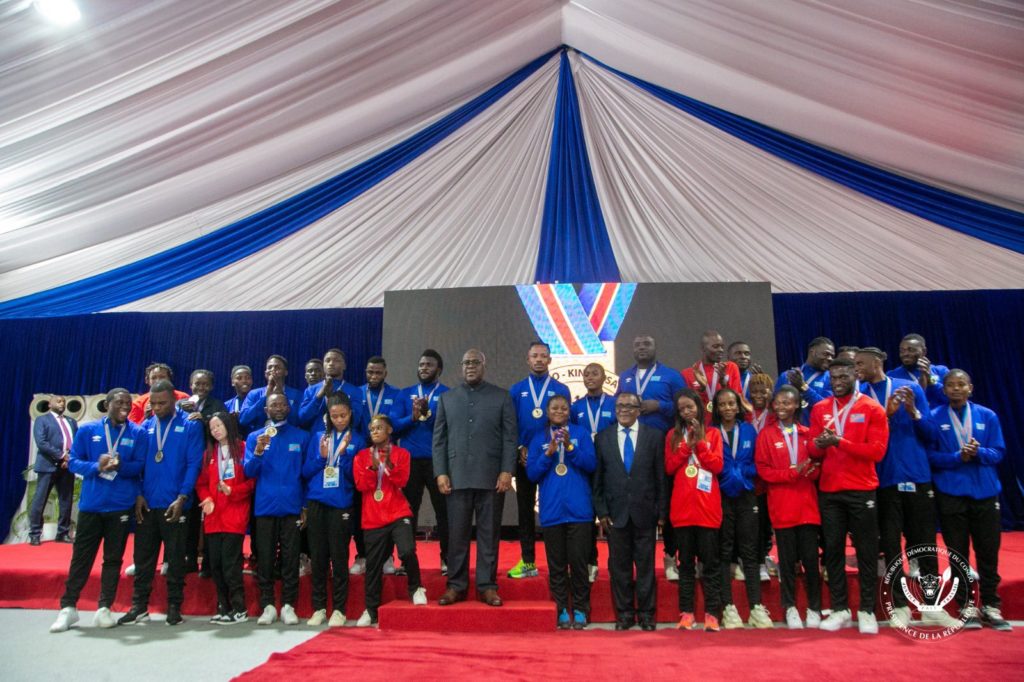 Jeux de la Francophonie: Félix Tshisekedi a communié avec les 34 médaillés