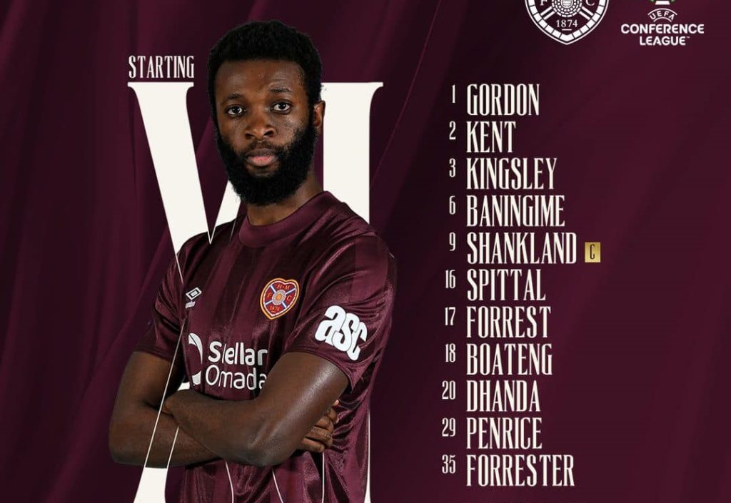 UEFA/Conference League: Béni Baningime et Hearts surpris par Heidenheim