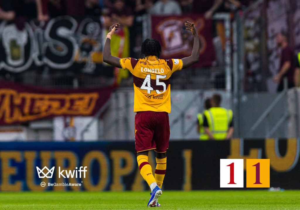 UEFA/Conférence League: Clap de fin pour Emmanuel Longelo et Motherwell malgré un but du congolais